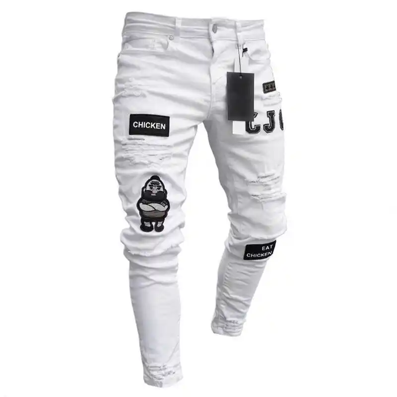 Fear Of Gold Moda Hombre Jeans Hip Hop Cool Streetwear Motorista