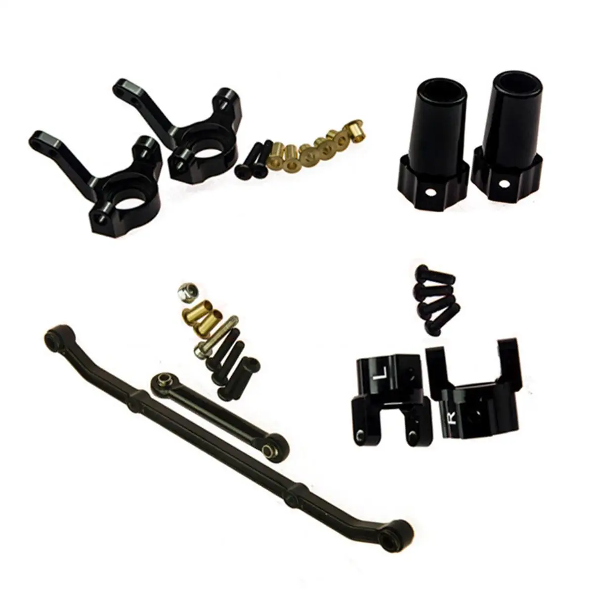 

Alloy Front Steering Link Kit Knuckles Arm Rear Axle Lock-Out For AXIAL SCX10 Remote Control Toys Accessories Parts