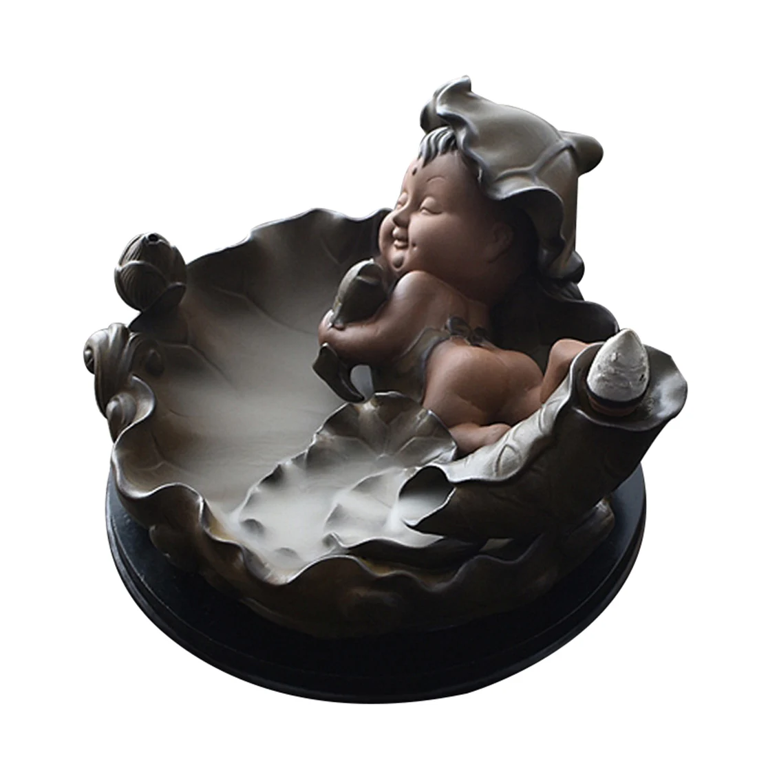 

The Small Buddha Censer Creative Home Decor Little Baby Lotus Incense Holder Backflow Incense Burner Use In Home Office Teahouse