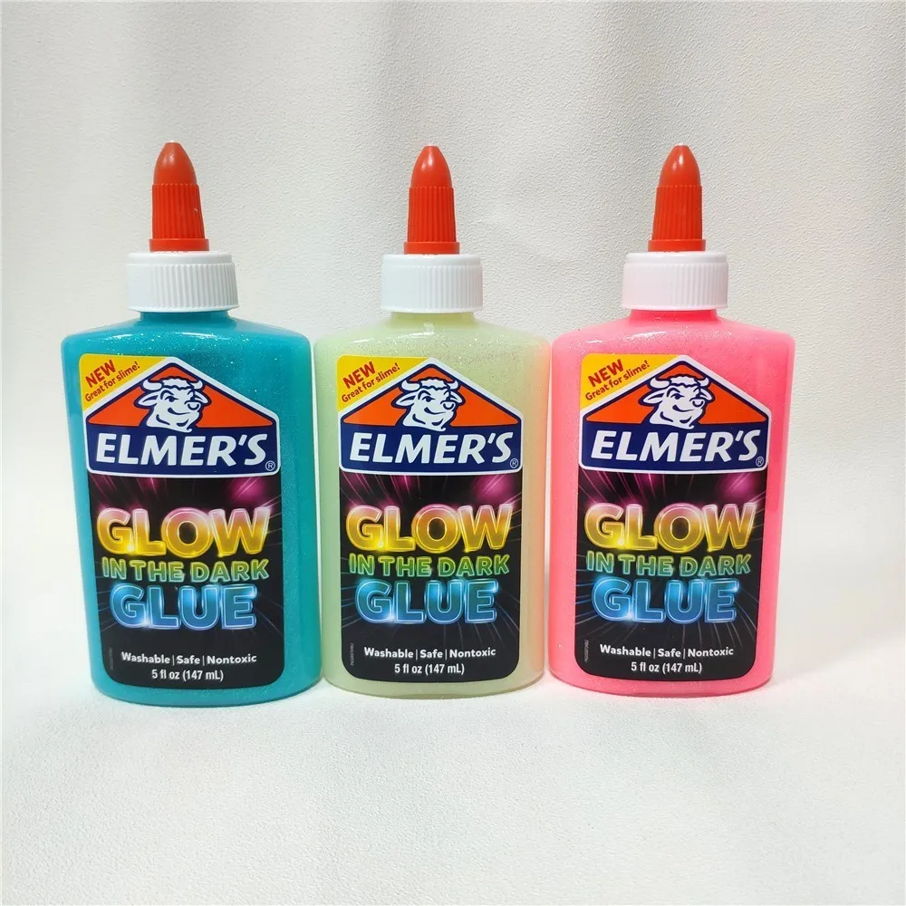 Elmers Elmer жидкий школьный клей Белый моющийся клей прозрачный клей отлично подходит для изготовления слизи мелки полупрозрачный цветной клей