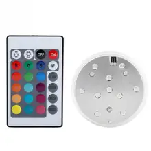 СВЕТОДИОДНЫЙ цветной Водонепроницаемый погружной высокий свет прозрачная ваза базовый свет с беспроводным ИК-пультом дистанционного управления