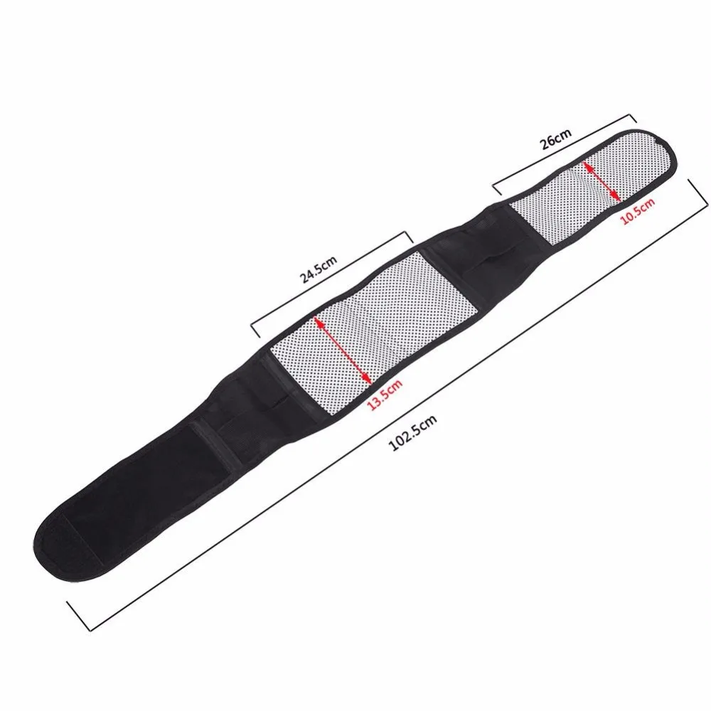 Регулируемая Талия Турмалин САМОНАГРЕВАЮЩАЯСЯ магнитная терапия поясничная поддержка пояс Бандаж бандаж поясничный
