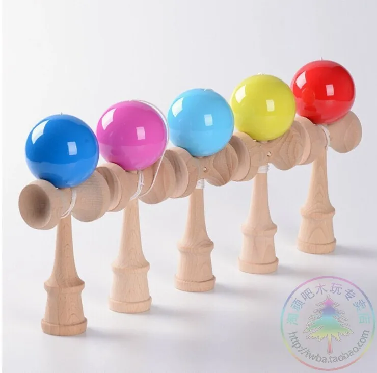 DHL FedEx 100 шт./лот Размеры: 18.5 cmtraditional Бук игры Kendama Бал красочная упаковка Краски дань профессиональный