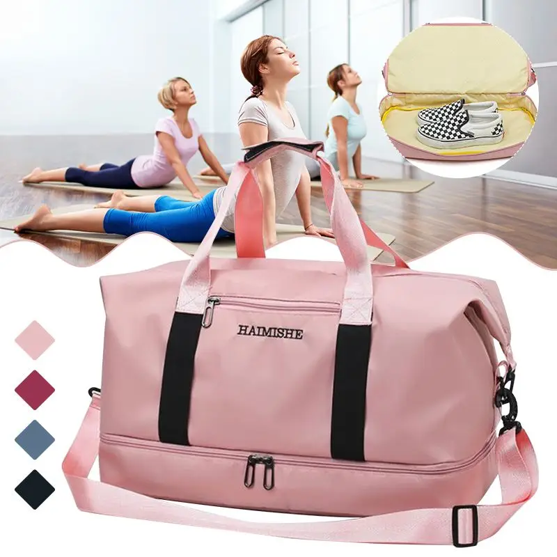 Waterproof Large Weekender Bag For Women Men Overnight Travel bag Carry On Duffel with Shoes ...