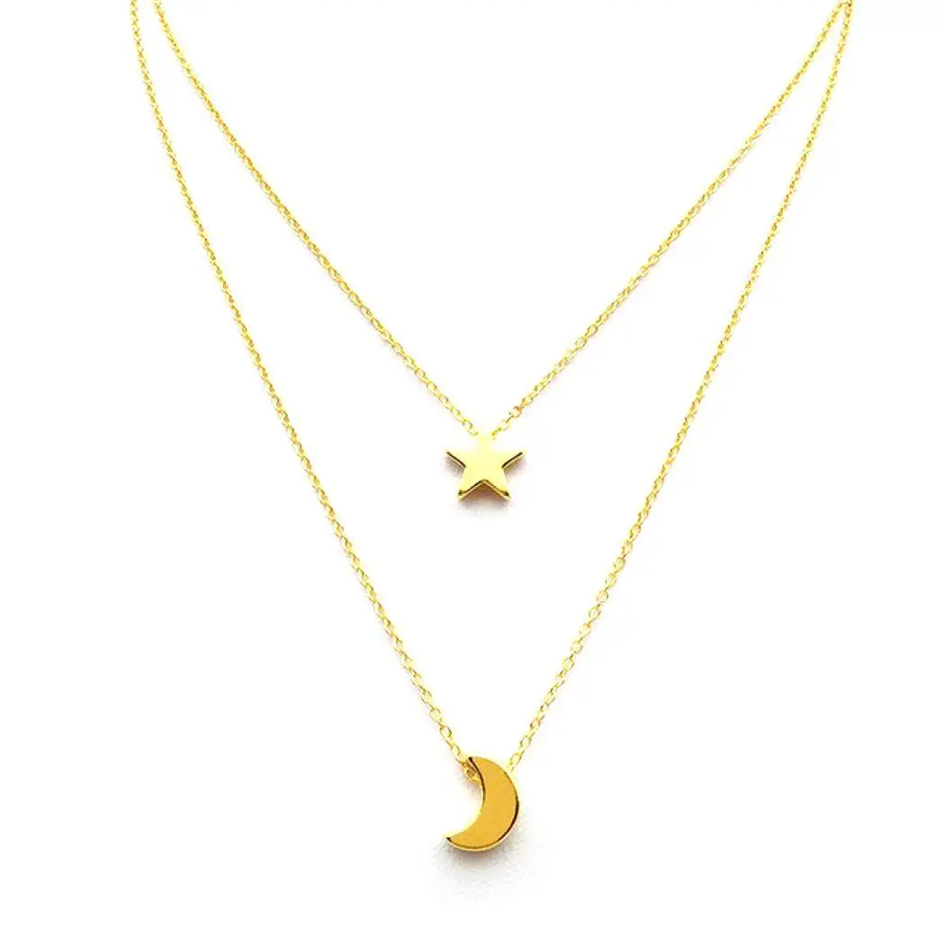 Новые модные женские туфли двухслойные Шарм цепи Подвеска со слоями Jewelry цепочки