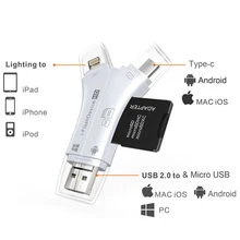 Card Reader 4 in 1 i Flash Drive USB Micro SD&TF C