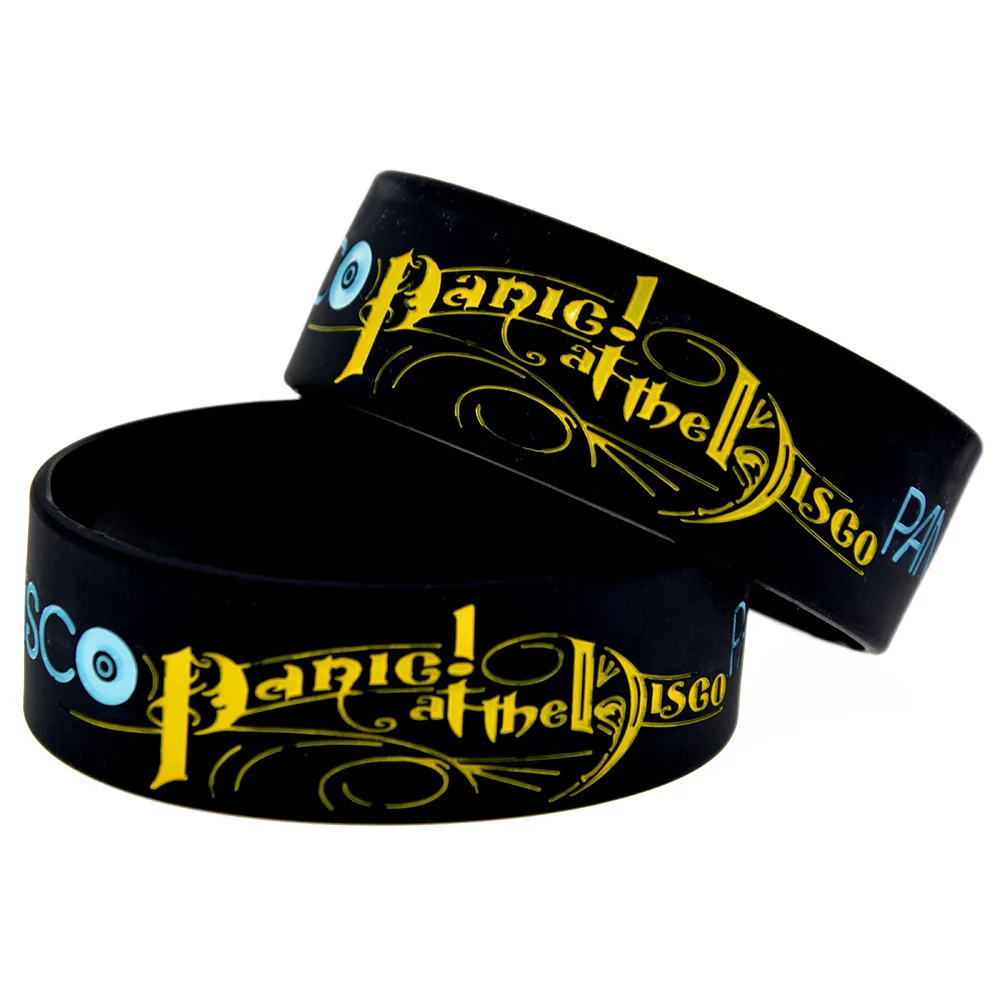 1 шт. Panic! at the Disco силиконовый браслет ширина дюйм широкий для фанатов
