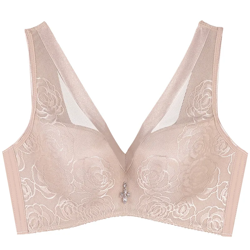

Sheroine Seamless Wire Free Bra Lace Sexy Women Bralette Brassiere Big Size