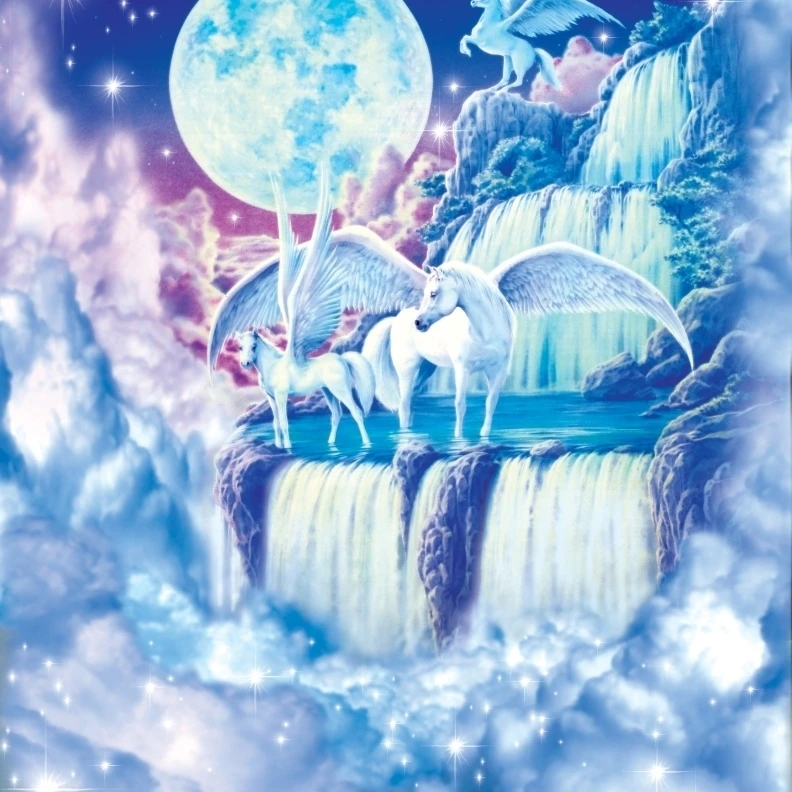 Pegasus Waterfall плакат печать Робин Кони (22x28) | Дом и сад