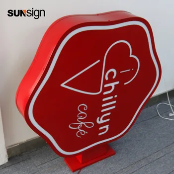 

double sided led light box stainless steel acrylic material outdoor advertising signage