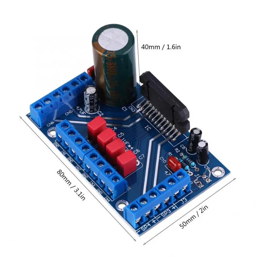 DC 12 14 5 V 4 канальная Плата усилителя звука 4x41W|Детали и аксессуары для приборов| |