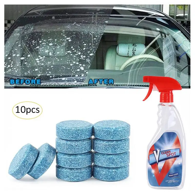 

Car Solid Wiper Cleaner Effervescent Tablet Cleaner Car Auto Window Cleaning Windshield Glass Cleaner With Bottle 10/20/40pcs