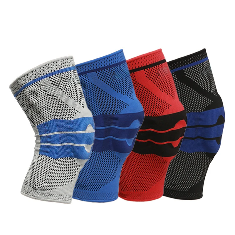 

Elastic Knee Support Bracket Kneepad Adjustable Patella Knee Pad Basketball Volleyball Safety Strap Protective Silicone Pad