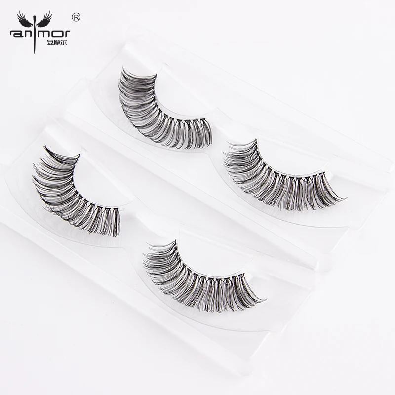 

Anmor Hand Made False Eyelash Natural Long 3D Mink Lashes Black Color