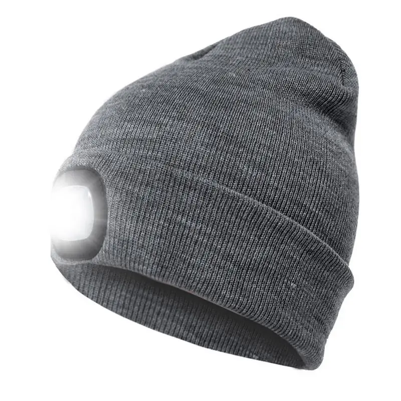 Buy Men Women Warm Outdoor Lighted Knit Hats With LED