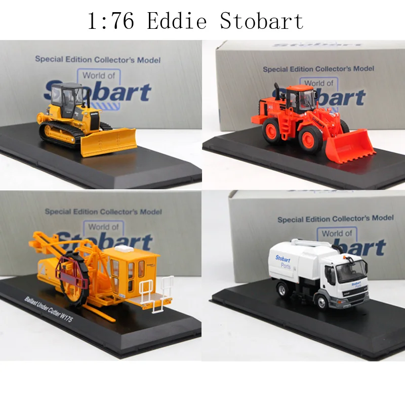 1:76 Atlas Eddie Stobart Doosan Daewoo W054/Komatsu Crawler Dozer WRT14/Ballast Under Cutter W175/Road Sweeper Construction Toys