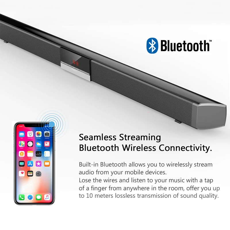 XGODY SR100 Plus Bluetooth Саундбар 40 Вт домашний кинотеатр тв звуковая панель беспроводной