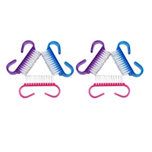 6 шт ручка щеточки для ногтей ручная щетка для чистки ногтей инструменты для дизайна ногтей