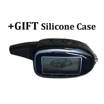 

M7 LCD Remote Control Keychain + Gift Silicone Key Case For Russian 2-Way Car Alarm System Scher khan M7 Scher-Khan Magicar 7