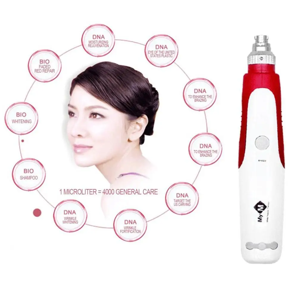 

Electric Pen Auto Micro Needle Roller Anti Aging Skin Therapy Anti-Wrinkle Acne Removal Treatment Essence-absorbing Instrument