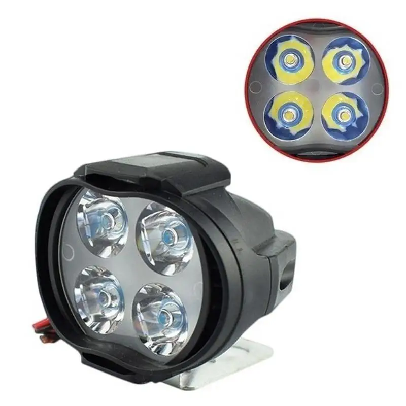 

1pc DC 12V Super Bright Motorcycle LED Light Fog Spot White Headlight High Power 12W Motorcycle Electric Bicycles Headlamp
