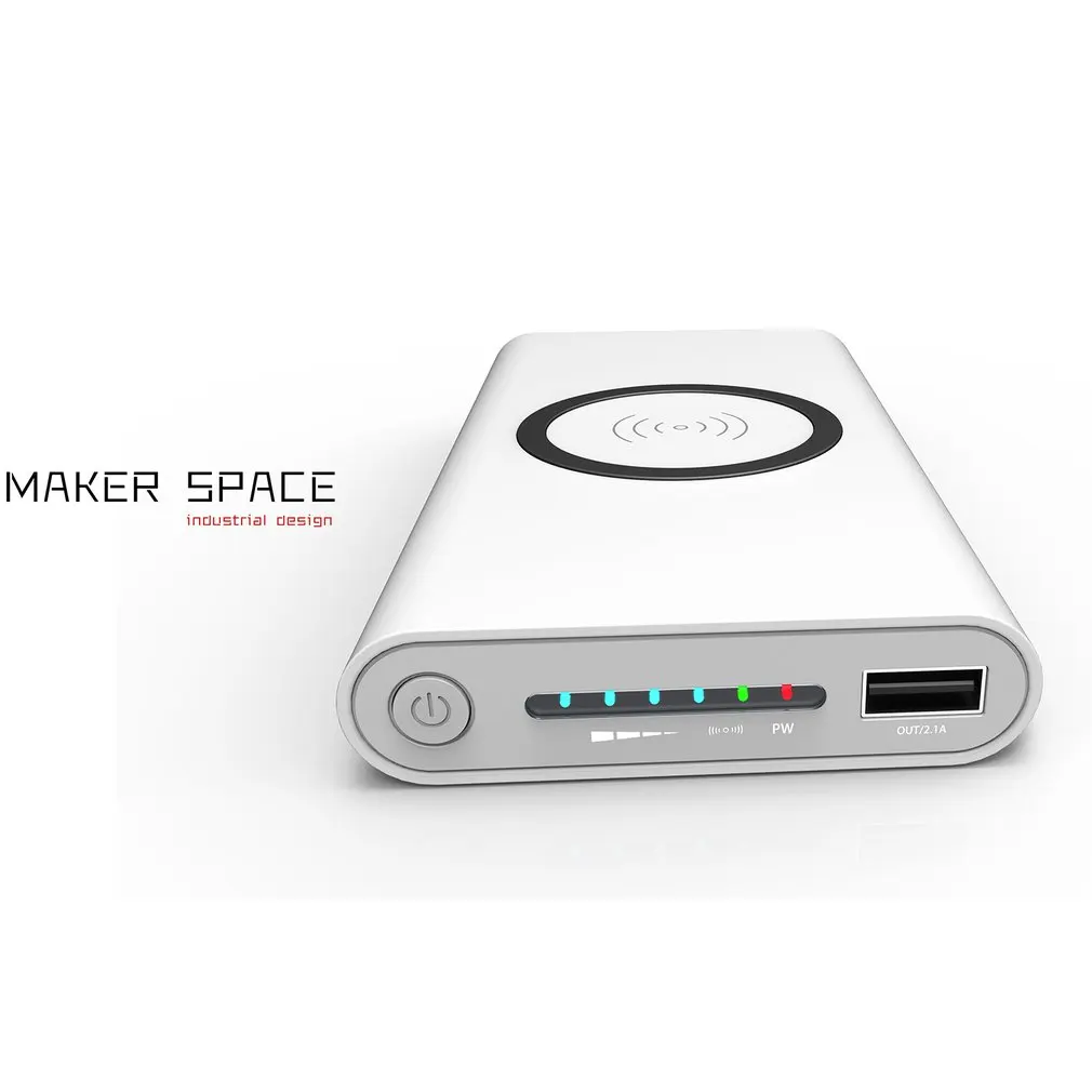 8000mAh USB Power Bank External Battery Quick Charge Wireless Charging Pad Powerbank Portable Mobile Phone Charger