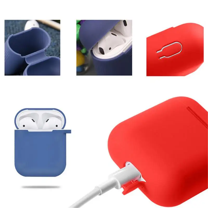 Silicone Case Bluetooth Headset Storage Box Wireless Headphones Dust-Drop Proof Storage Set Luminous Cover For Airpods Apple