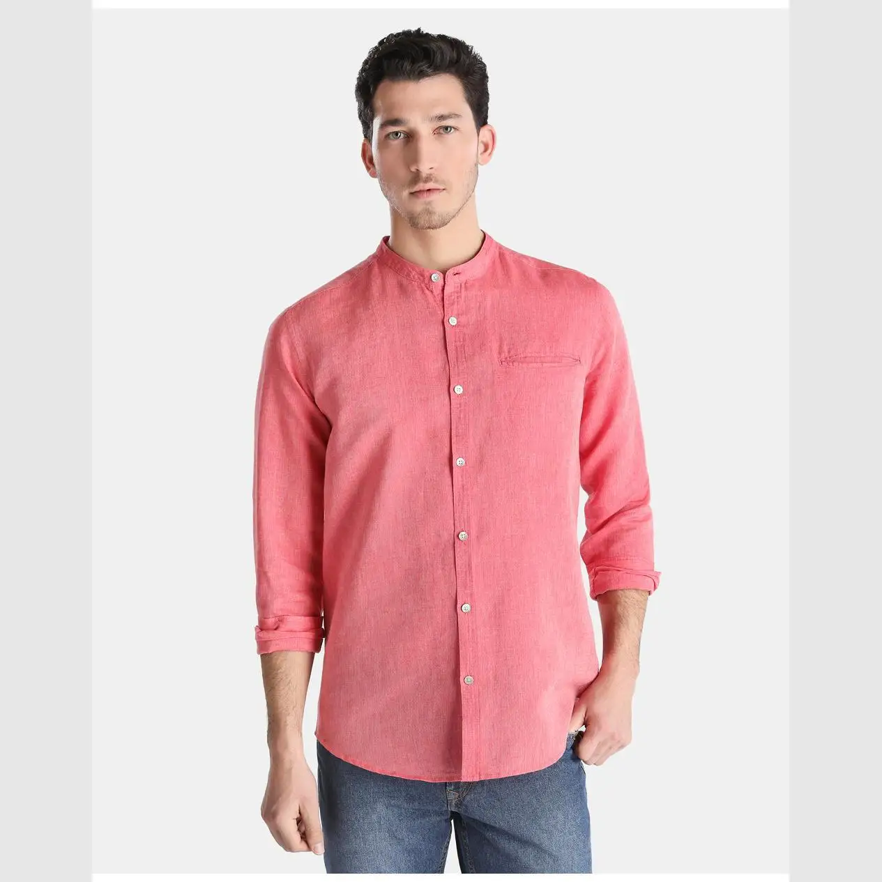 UNIT-MAN-TEXTILE-SHIRT S-MAN'S SHIRT UNIT LINEN NEW FIT |