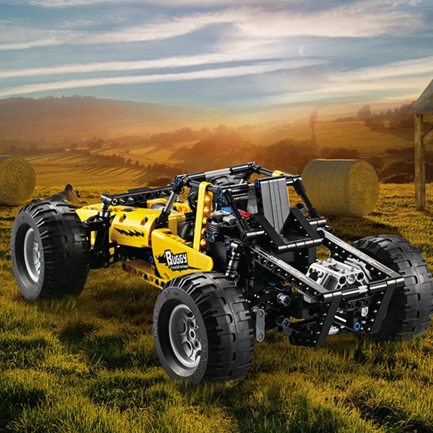 522PCS RC Buggy Car Off-road vehicle Building Block set Rubber Wheel Brick Compatible Legoes Technic Series PUBG Game Toys Gift