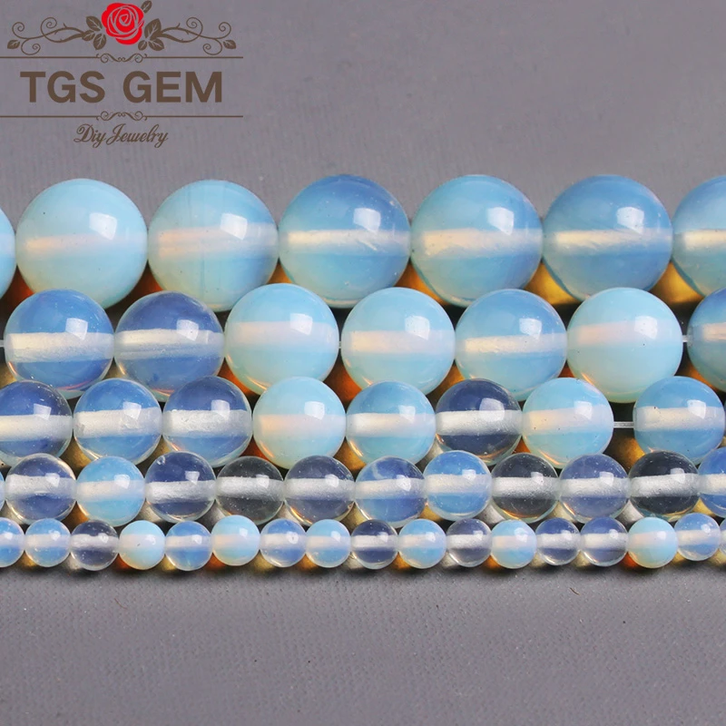 Opalite Beads White Opal Bead Crystal Round Ball Beads Wholesale