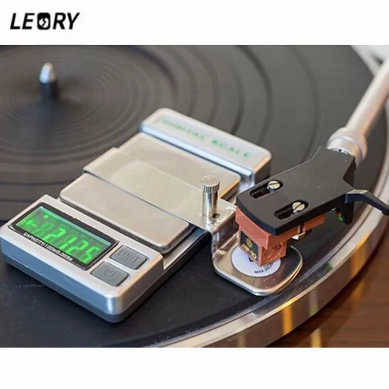 Kaufen LEORY Professional Hoch Präzise Digitale Plattenspieler Kraft Skala Gauge Arm Last Lcd hintergrundbeleuchtung 0,005 100g Für LP Vinyl rekord Nadel