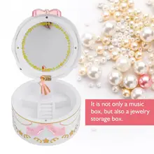 New Ballerina Music Box Miniature Rotary Ballerina Girl Jewelry Storage for Kids Girls Children Vocal Toys nice gifts