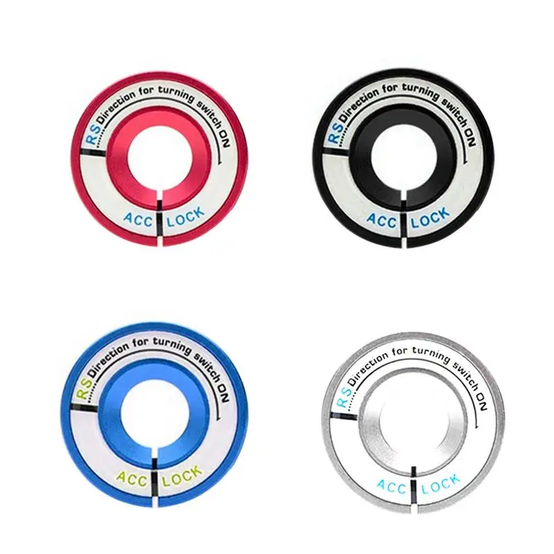 

Metal Switch Decorative Key Ring Auto Accessories Ignition Luminous Lighting Key Ring Car Accessories Blue Black Silve