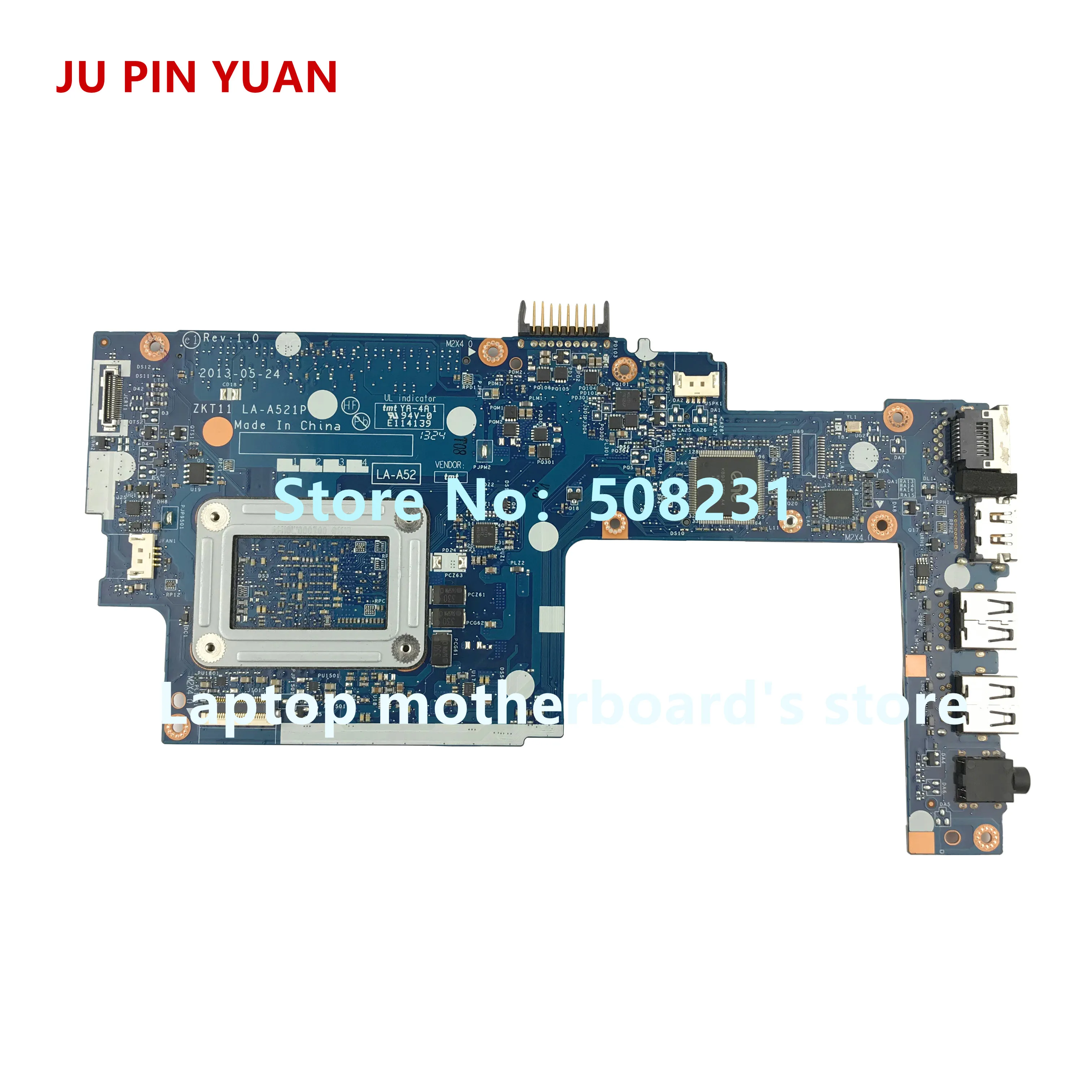 744185-001 para hp Placa-mãe do Portátil com A4-1250 Pino Yuan 730893-001 Pavilion ts 11-e Cpu Totalmente Testado ju La-a521p 730894-501 - Imagem 4
