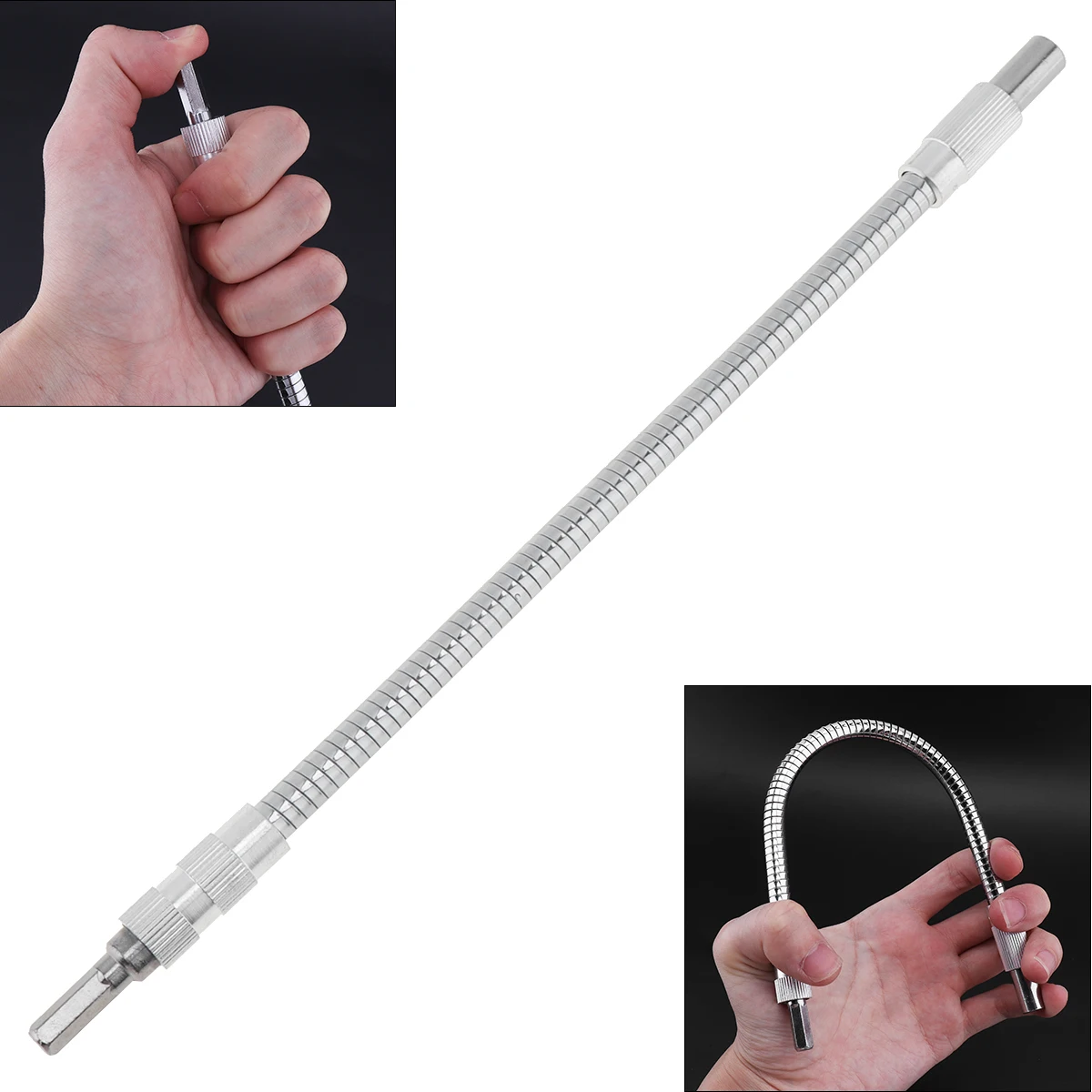 

30cm 1/4in Hex Flexible Hose Screwdriver Extension Bit Holder Adapter Flex Socket