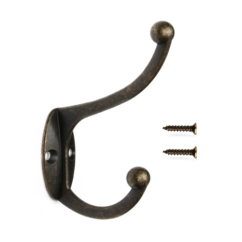 Coat hooks 10 Pcs Clothes Hooks Vintage Antique hat Wall Mounted Hook for Kitchen Bathroom Bedroom