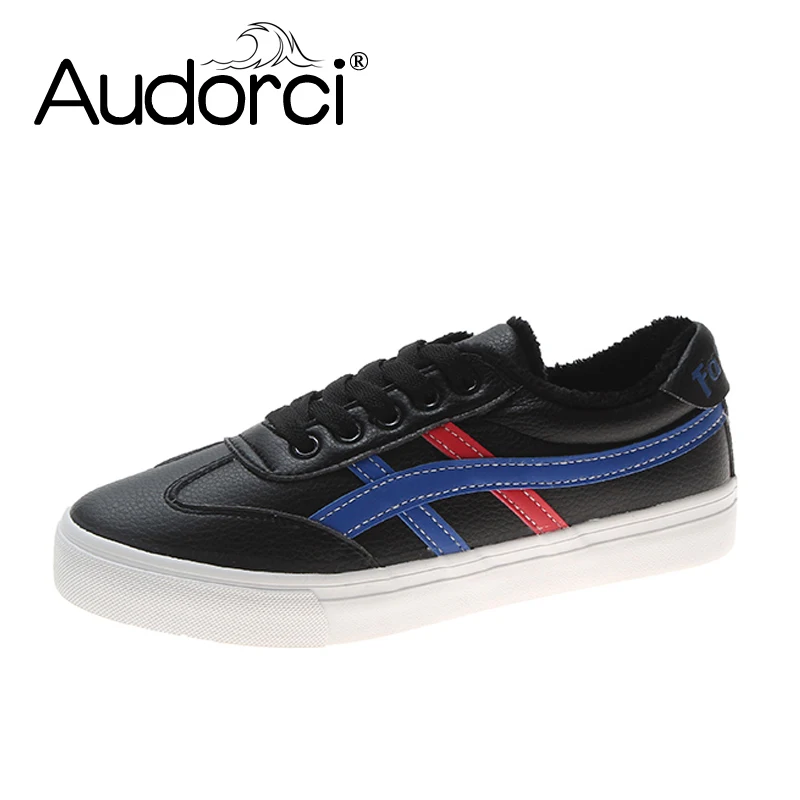 Audorci 2018 Модные женские повседневные туфли для доски удобные на плоской подошве