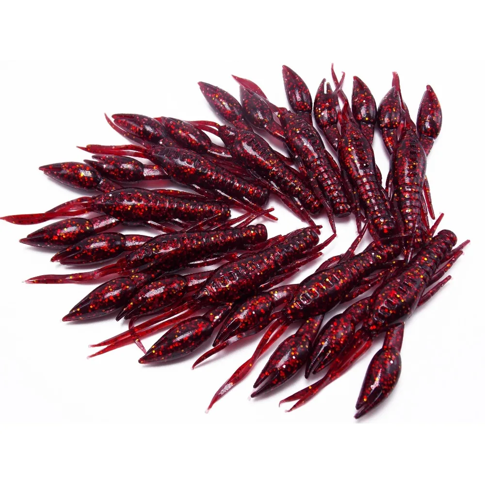 

CATCHSIF 10pcs 3inch Lifelike Crawfish Soft baits Fishing Lure 7.5cm