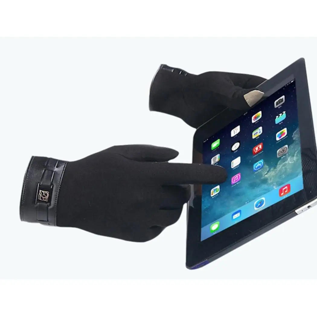 Cycling glove Finger Winter Touch Thickening Velveteen  Winter for Gloves Full Warm Sports Screen Men Outdoor Riding Gloves