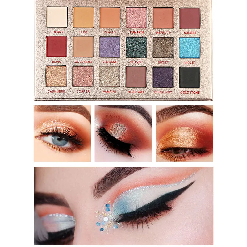 

MAANGE New Arrival Charming 18 Color Shimmer Glitter Eye Shadow Powder Matt Cosmetic Makeup Brochas Maquillaje Pinceaux Hot