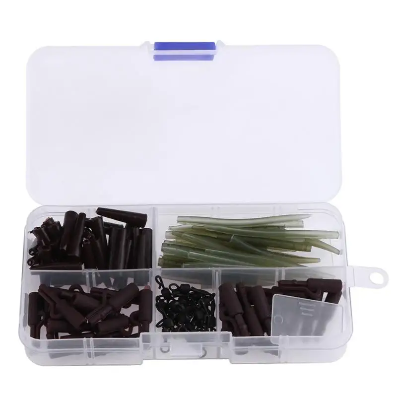 

120pcs/set Anti Tangle Sleeves+Quick Change Swivels+Lead Clips+Tail Rubbers