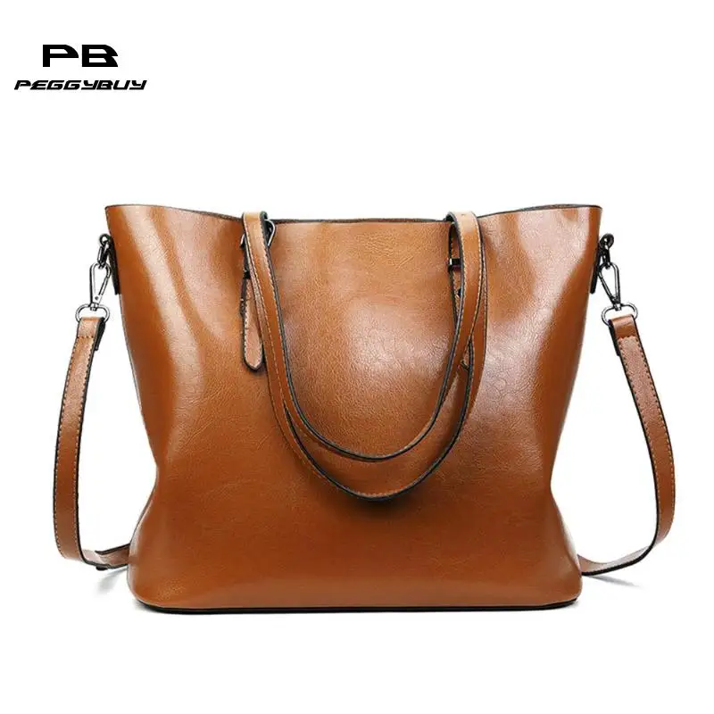 

Brand Women Leather Handbags Lady Large Tote Bag Female Pu Shoulder Bags Bolsas Femininas Sac A Main Brown Black Red New 2019