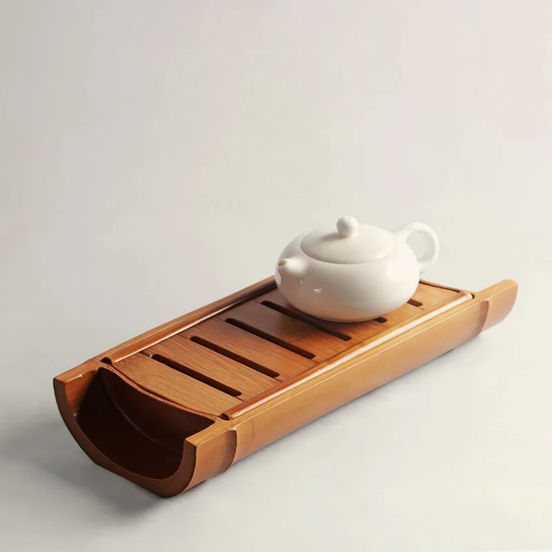 Бамбуковый поднос для чая Gongfu аксессуары церемоний хранилище воды с дренажной