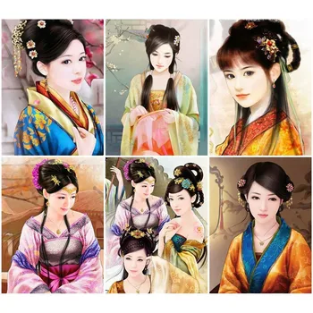 

EverShine Diamond Mosaic Full Display Girl Diamond Painting Full Square People Diamond Embroidery Rhinestones Cross Stitch Gift