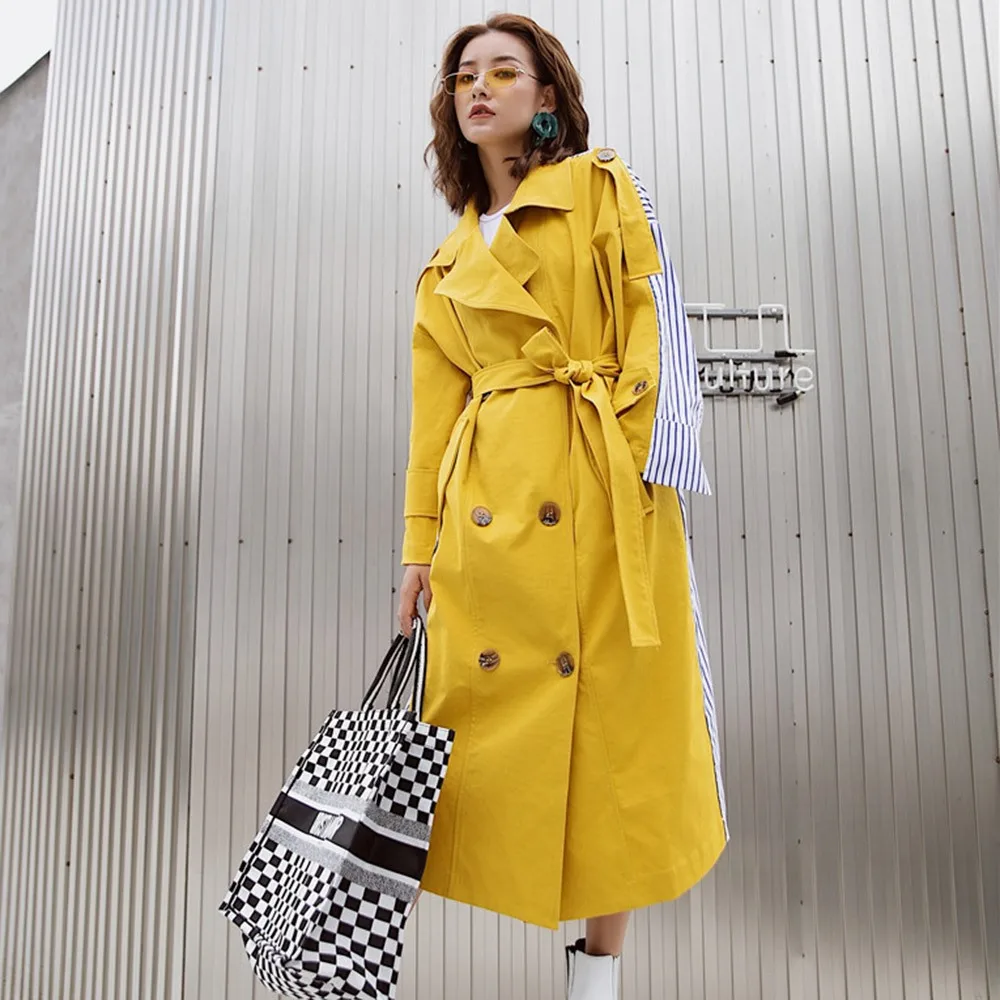 Buy Women Trench Coats Casual Office Lady Chic Korean