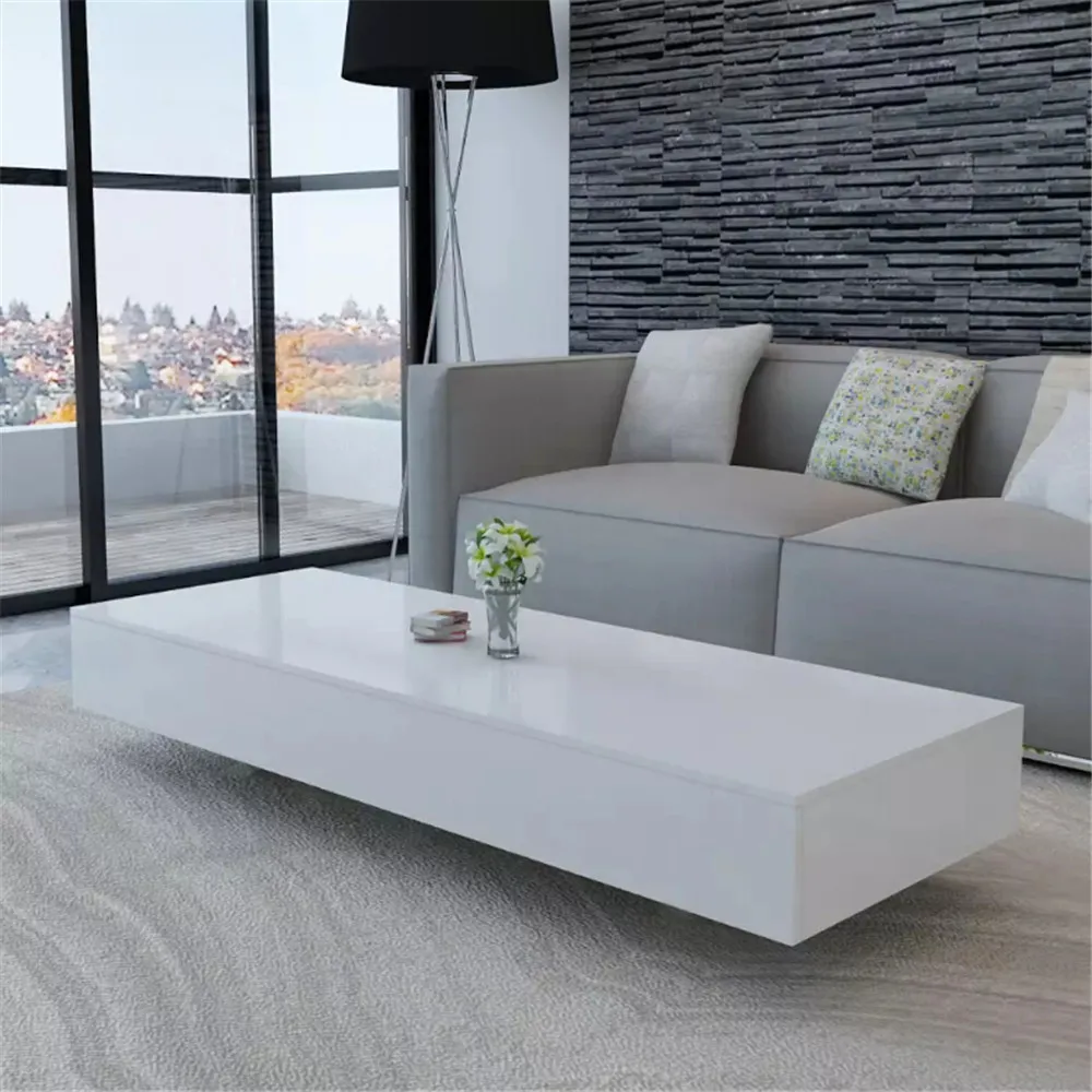 VidaXL Rectangular Coffee Table High Gloss White Side Table Coffee Tables MDF Living Room Furniture Modern Home Furniture VidaXL Rectangular Coffee Table High Gloss White Side Table Coffee Tables MDF Living Room Furniture Modern Home Furniture