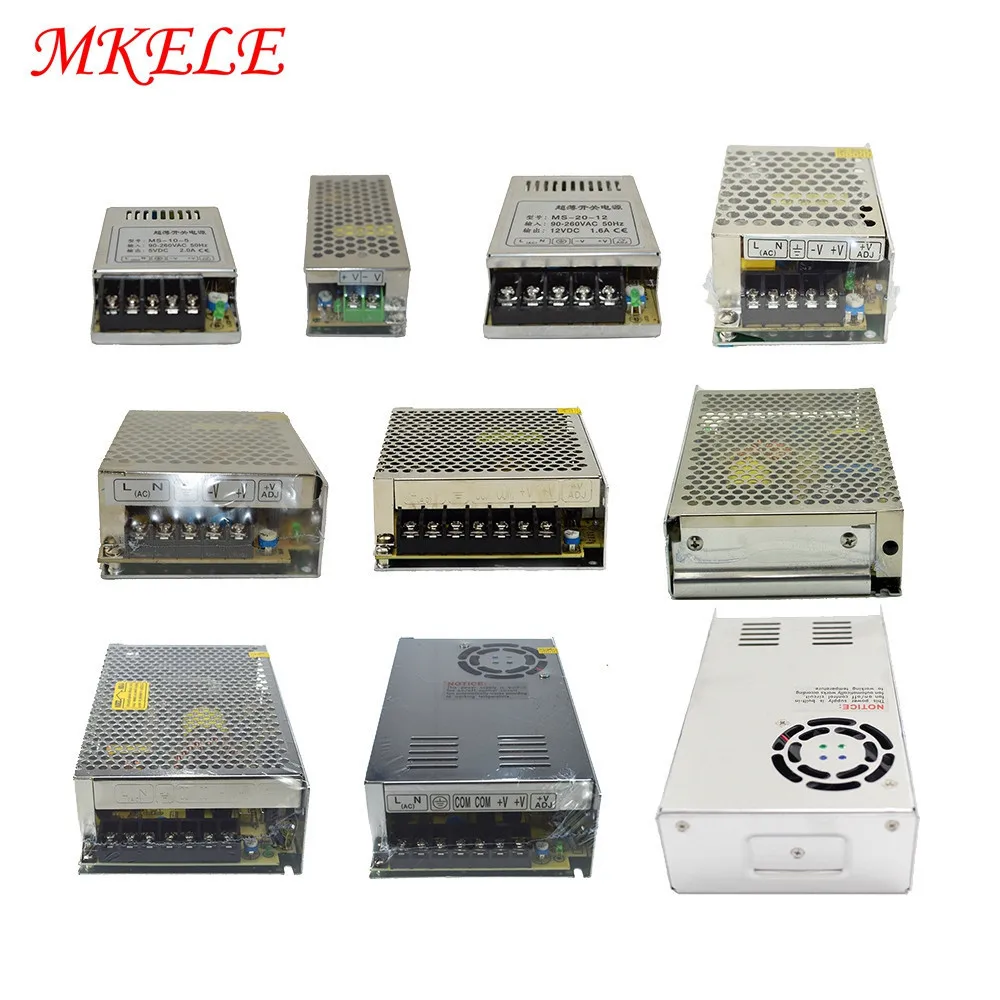

DC12V 24V Small Power Supplies Ac To Dc 10-500W SMPS