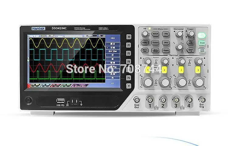 Hantek DSO4084C DSO4104C DSO4204C DSO4254C 4 канальный цифровой осциллограф с 1 канальным
