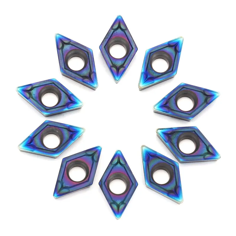 

DANIU 10pcs HRC45 Blue-nano DCMT11T308 Carbide Insert for SDJCR/SDJCL Lathe Turning Tool Holder High Quality