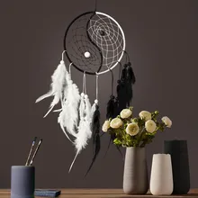 Taiji pattern dream catcher black white car hanging decoration dream catcher creative home hanging decoration Chinese style Taiji pattern dream catcher black white car hanging decoration dream catcher creative home hanging decoration Chinese style
